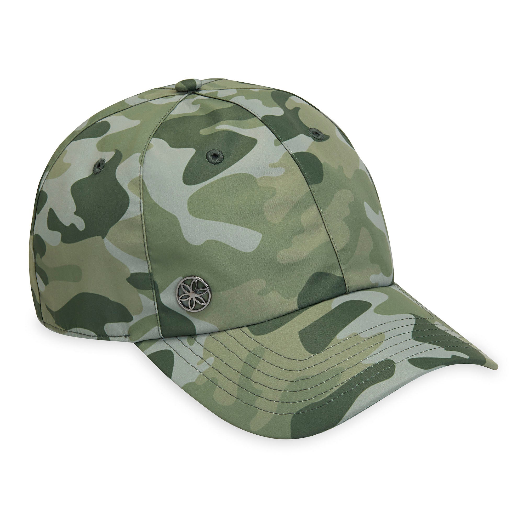 Gaiam Classic Fitness Hat Green camo front angle