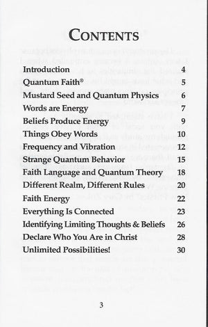 Annette Capps, Quantum Faith Toc